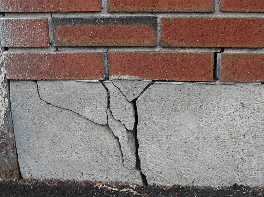 Concrete foundation with serious structural damage in Allentown, PA