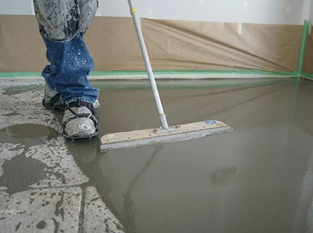 Uneven floor being professionally repaired in Allentown, PA